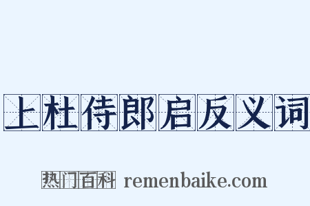 上杜侍郎启反义词是什么意思的图片